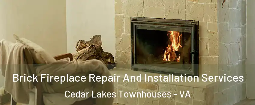 Brick Fireplace Repair And Installation Services Cedar Lakes Townhouses - VA