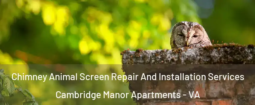 Chimney Animal Screen Repair And Installation Services Cambridge Manor Apartments - VA