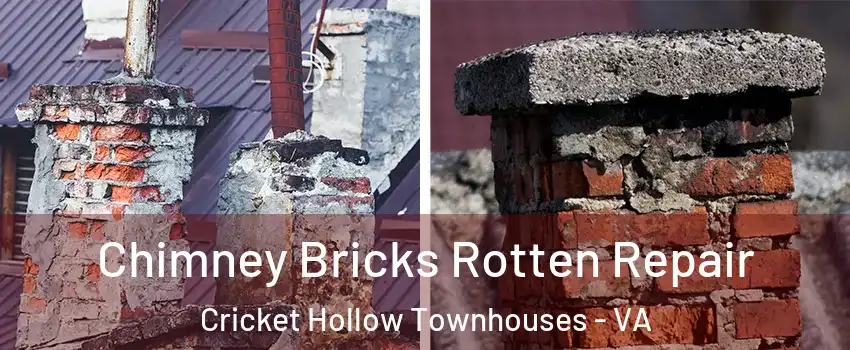 Chimney Bricks Rotten Repair Cricket Hollow Townhouses - VA