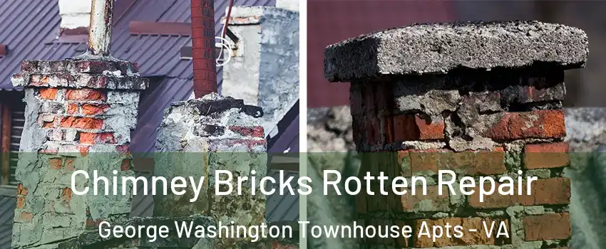 Chimney Bricks Rotten Repair George Washington Townhouse Apts - VA