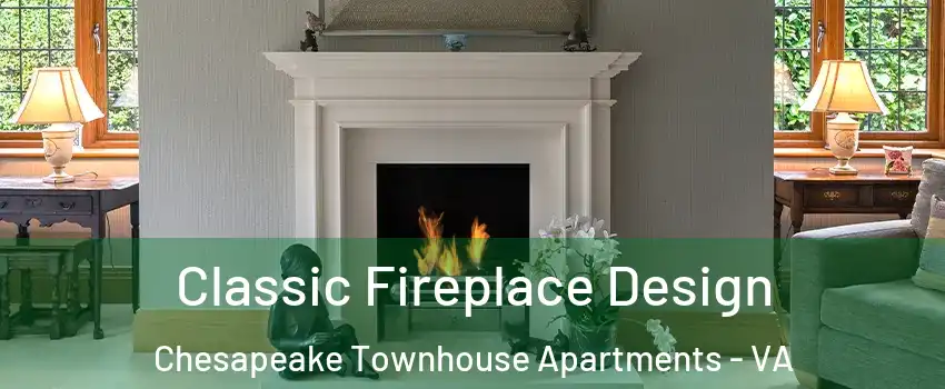 Classic Fireplace Design Chesapeake Townhouse Apartments - VA
