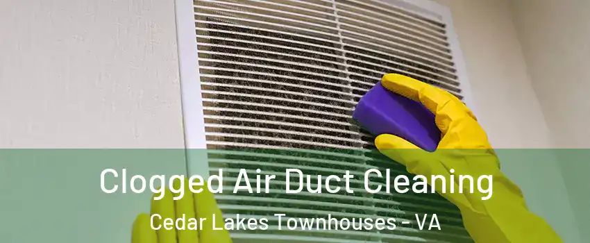 Clogged Air Duct Cleaning Cedar Lakes Townhouses - VA