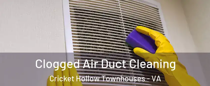 Clogged Air Duct Cleaning Cricket Hollow Townhouses - VA