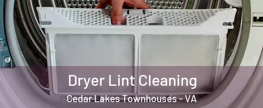 Dryer Lint Cleaning Cedar Lakes Townhouses - VA