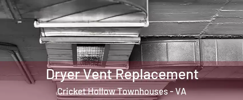 Dryer Vent Replacement Cricket Hollow Townhouses - VA