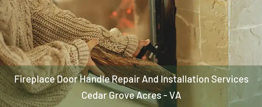 Fireplace Door Handle Repair And Installation Services Cedar Grove Acres - VA