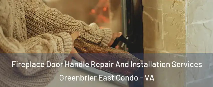 Fireplace Door Handle Repair And Installation Services Greenbrier East Condo - VA