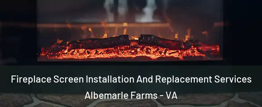 Fireplace Screen Installation And Replacement Services Albemarle Farms - VA