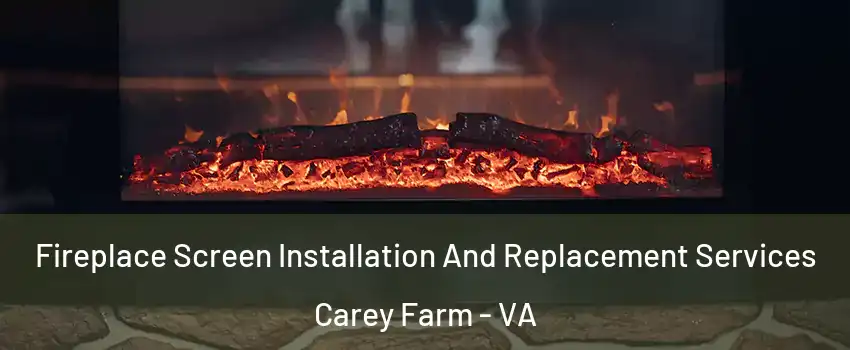 Fireplace Screen Installation And Replacement Services Carey Farm - VA