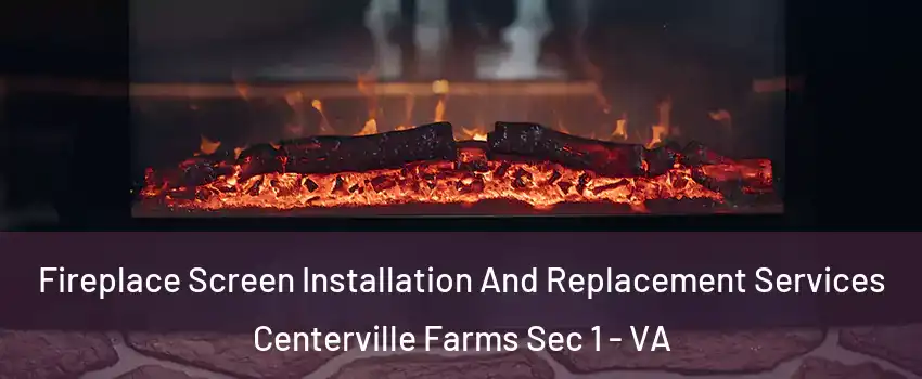 Fireplace Screen Installation And Replacement Services Centerville Farms Sec 1 - VA