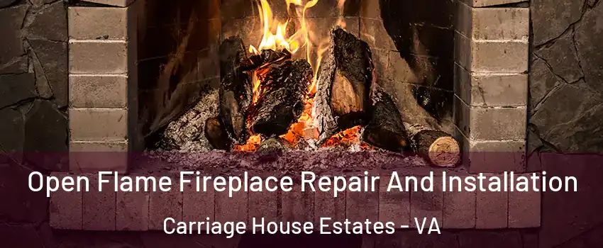 Open Flame Fireplace Repair And Installation Carriage House Estates - VA